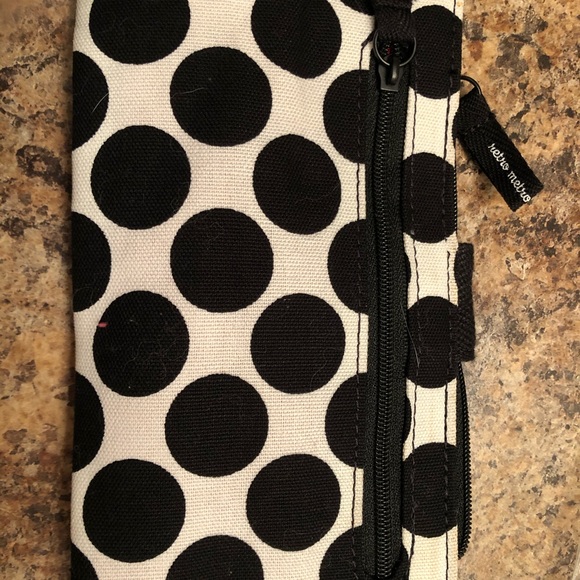 RETRO VINTAGE BLACK/WHITE POLKA DOT WALLET - Picture 2 of 4